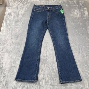 Gap Jeans 29 8P Baby Boot Mid Rise Dark Wash Blue Stretch Denim Petite